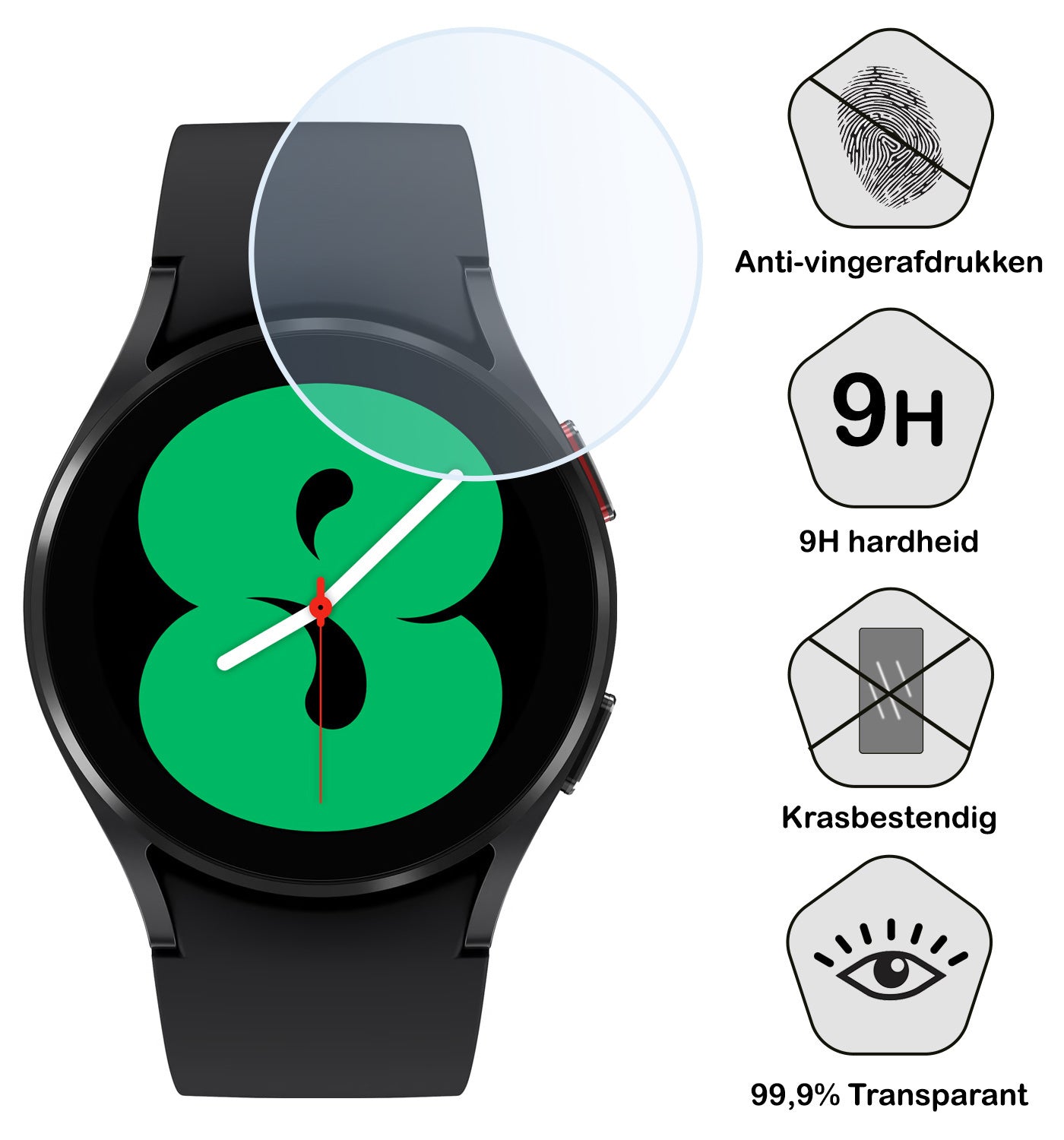 Samsung Galaxy Watch 4 40mm Screenprotector Tempered Glass