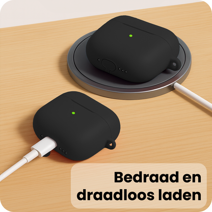 AirPods Pro 3 Hoesje Siliconen Krasbestendig - Zwart