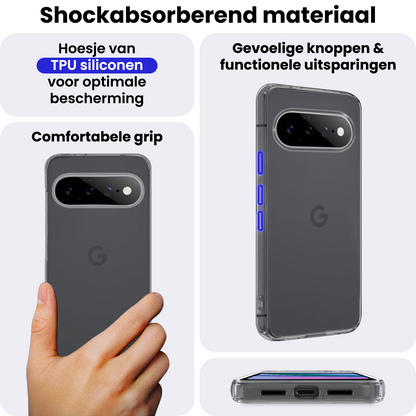 Google Pixel 11 Hoesje Siliconen Backcover Lichtgewicht - Transparant