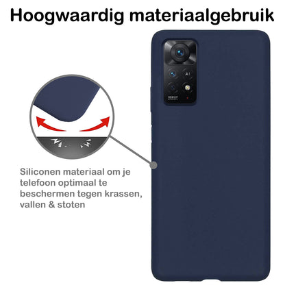 Xiaomi Redmi Note 11 Hoesje Siliconen - Donkerblauw