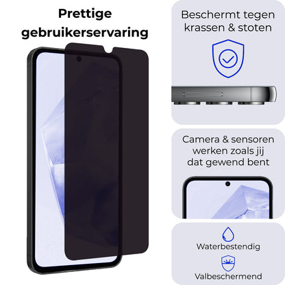 Samsung A35 Screenprotector Gehard Glas - Privacy