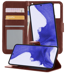 Samsung S22 Plus Hoesje Bookcase Cover Uitneembaar - Bruin