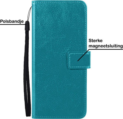 Samsung A32 4G Hoesje Bookcase Cover met Kaarthouder - Turquoise