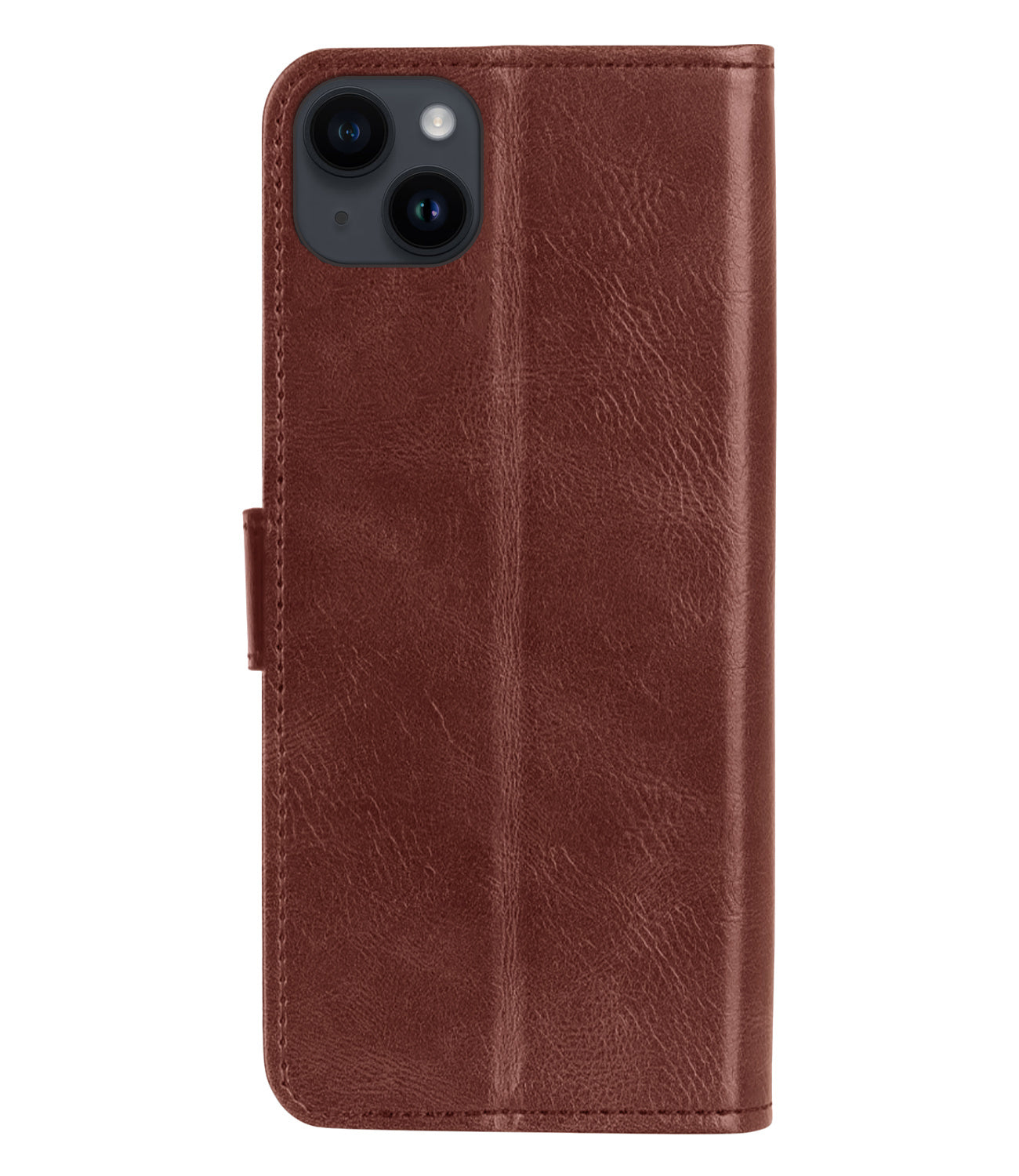 iPhone 15 Plus Hoesje Book Case Kunstleer - Bruin