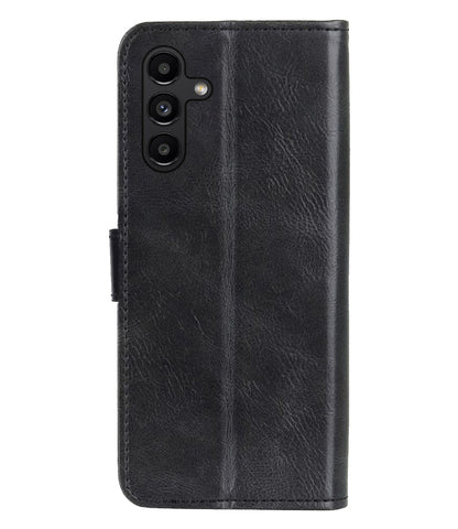 Samsung A04s Hoesje Bookcase Cover met Kaarthouder - Zwart