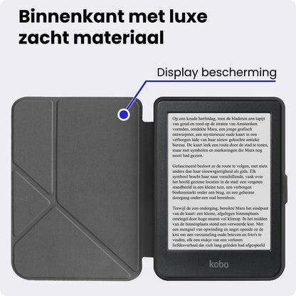 Kobo Clara HD Trifold Bookcase Hoes - Wit