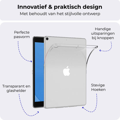 iPad 10.2 2020 Hoesje Siliconen Backcover Lichtgewicht - Transparant