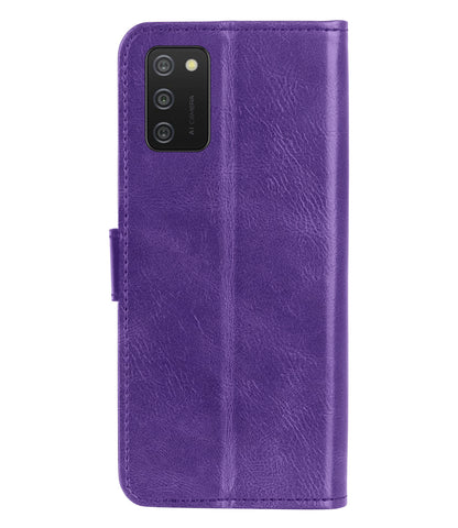 Samsung A02s Hoesje Bookcase Cover met Kaarthouder - Paars