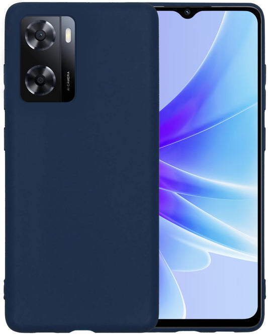 OPPO A57s Hoesje Siliconen - Donkerblauw