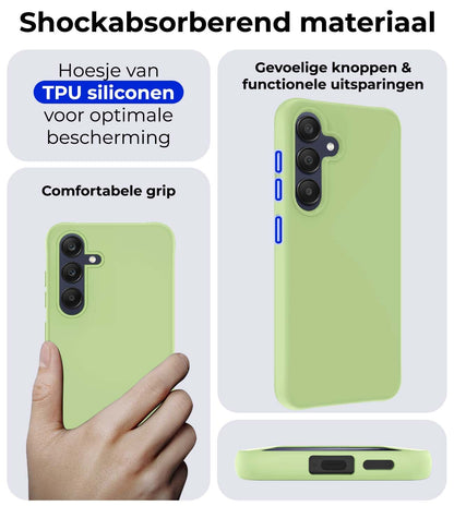 Samsung A25 Hoesje Siliconen Backcover Lichtgewicht - Groen
