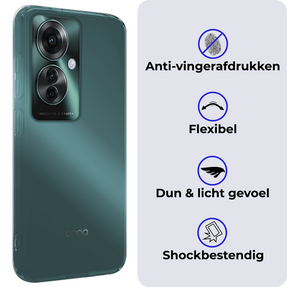 OPPO Reno 11F Hoesje Siliconen Backcover Lichtgewicht - Transparant