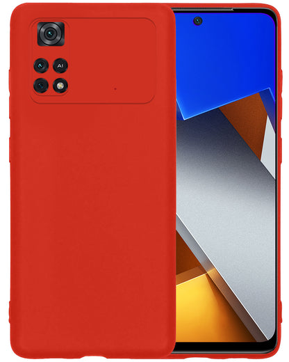 Xiaomi Poco X4 Pro 5G Hoesje Siliconen Backcover Lichtgewicht - Rood