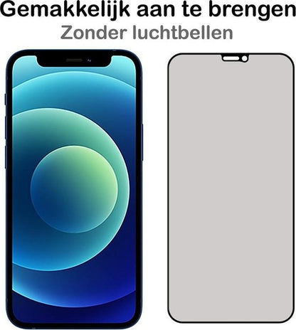 iPhone 12 Pro Screenprotector Gehard Glas - Privacy