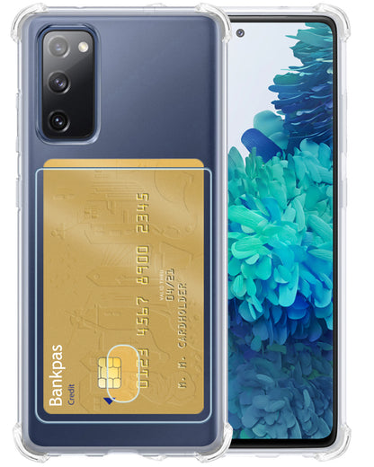 Samsung S20 FE Hoesje Kaarthouder Backcover Shockproof - Transparant