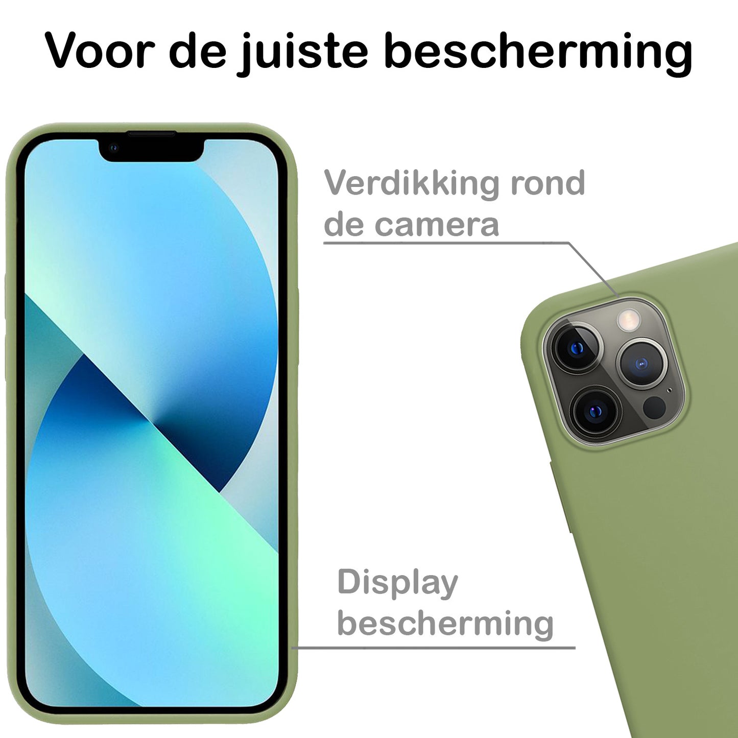 iPhone 13 Pro Max Hoesje Siliconen - Groen