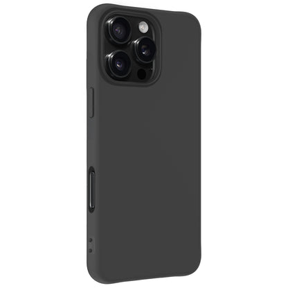 iPhone 16 Pro Max Hoesje Siliconen Backcover Lichtgewicht - Zwart