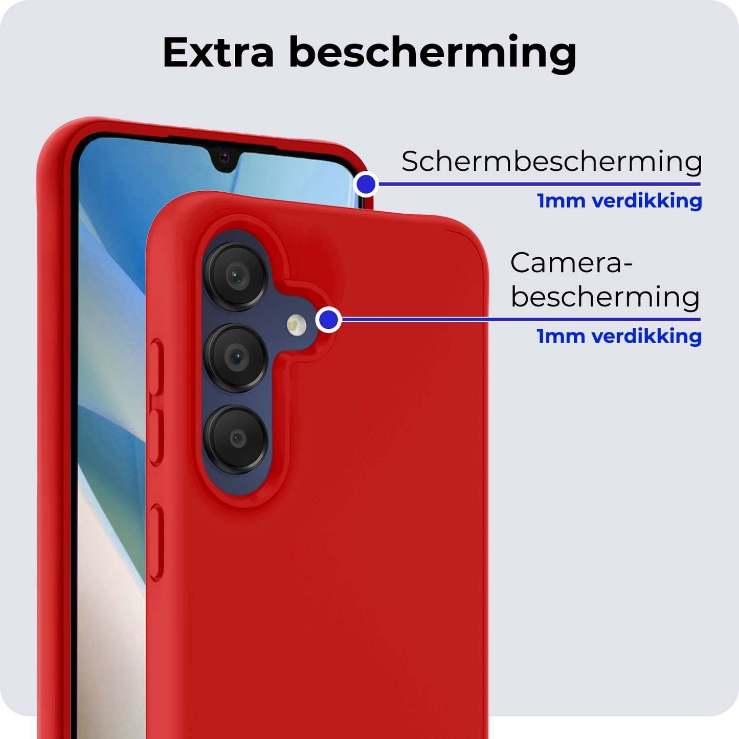 Samsung A15 Hoesje Siliconen - Rood