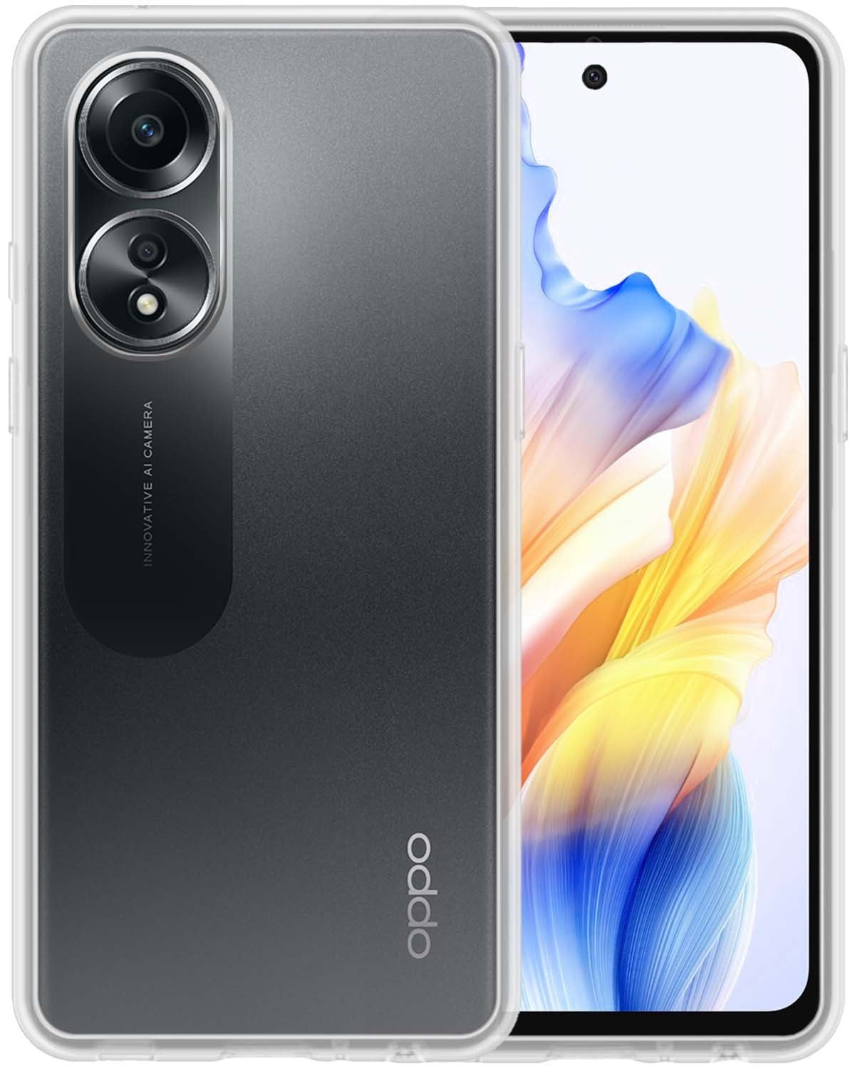 OPPO A58 Hoesje Siliconen - Transparant