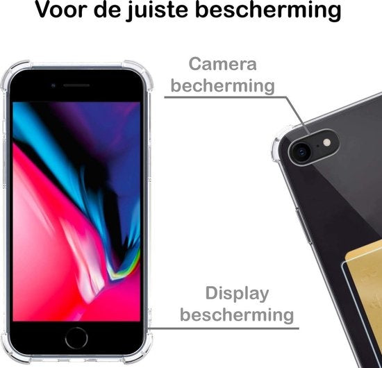 iPhone 8 Hoesje met Pasjeshouder Siliconen - Transparant