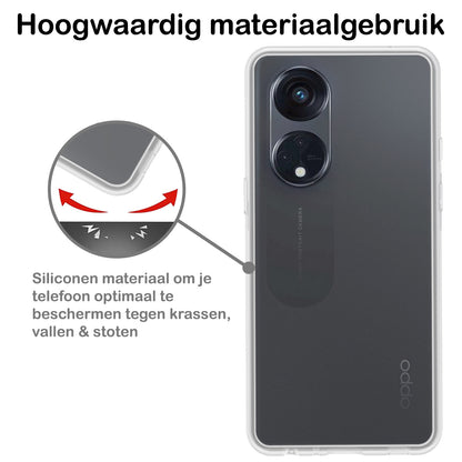 OPPO Reno 8T 4G Hoesje Siliconen Backcover Lichtgewicht - Transparant