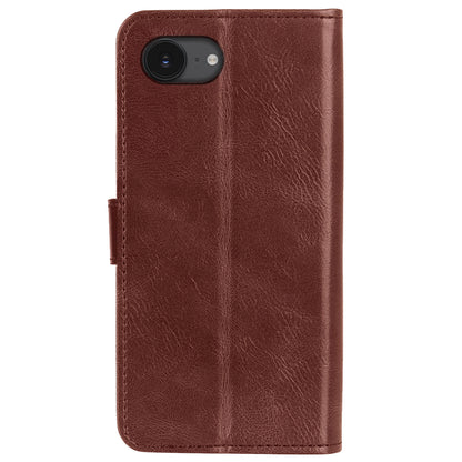 iPhone 16e Hoesje Bookcase Cover met Kaarthouder - Bruin