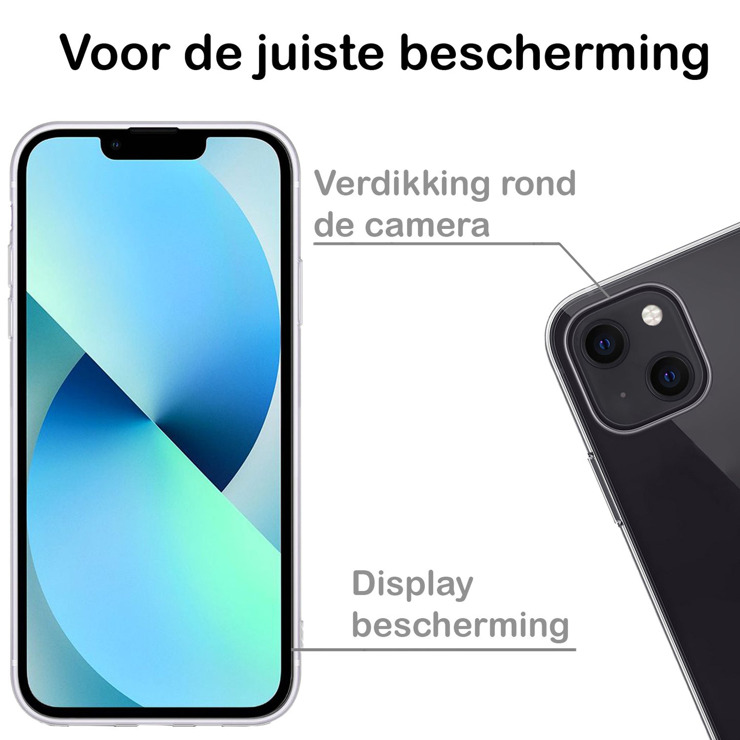 iPhone 13 Hoesje Siliconen - Transparant