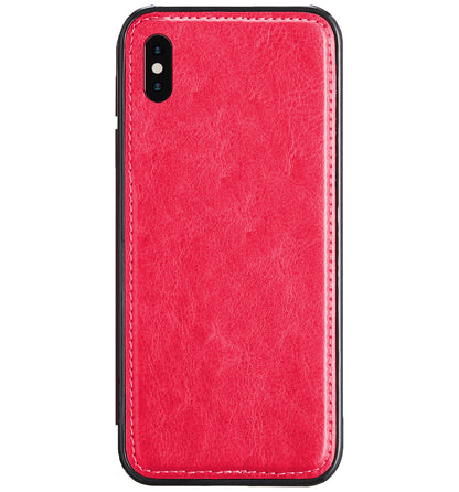 iPhone Xs Max Hoesje Bookcase Cover Uitneembaar - Donkerroze