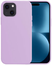 iPhone 15 Hoesje Siliconen Backcover Lichtgewicht - Lila