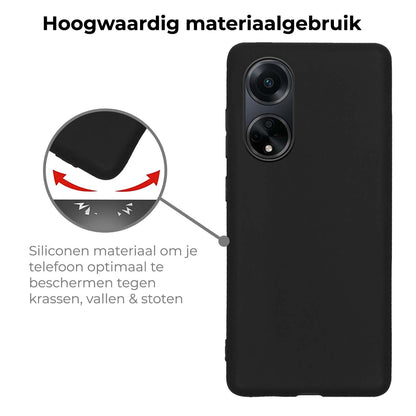 OPPO A98 Hoesje Siliconen - Zwart