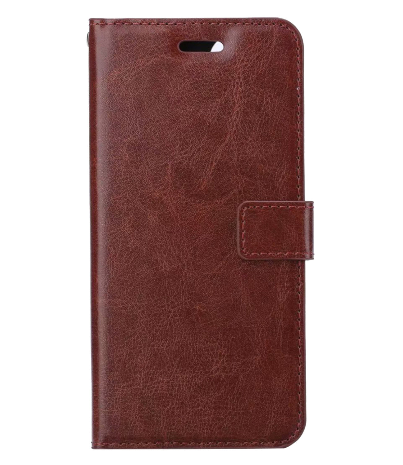 iPhone 14 Hoesje Book Case Kunstleer - Bruin