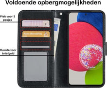 Samsung A52s Hoesje Bookcase Cover met Kaarthouder - Zwart