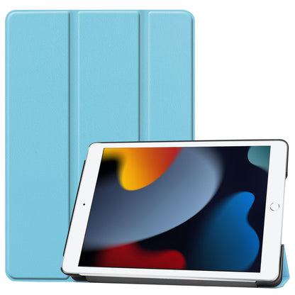 iPad 10.2 2021 Trifold Bookcase Hoes - Lichtblauw