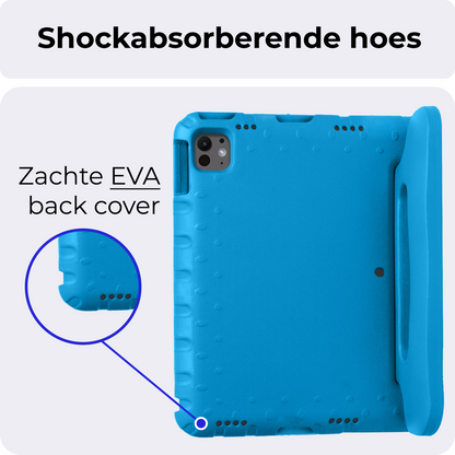 iPad Pro 2024 (13 inch) Hoesje Kids Cover Bumper - Blauw