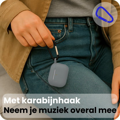AirPods Pro 3 Hoesje Siliconen Krasbestendig - Grijs