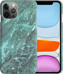 iPhone 11 Pro Hoesje Marmer Hard Case Cover - Groen