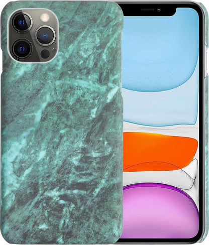 iPhone 11 Pro Hoesje Marmer Hard Case Cover - Groen