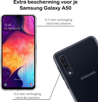 Samsung Galaxy A50 Hoesje Siliconen Backcover Lichtgewicht - Transparant