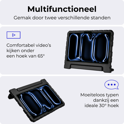 iPad Pro 2024 (11 inch) Kinderhoes Shockabsorberend Foam - Zwart
