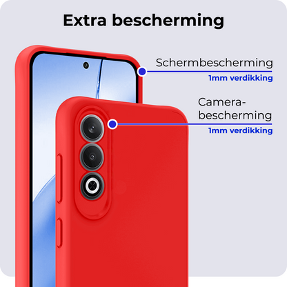 OnePlus Nord CE 4 Hoesje Siliconen Backcover Lichtgewicht - Rood