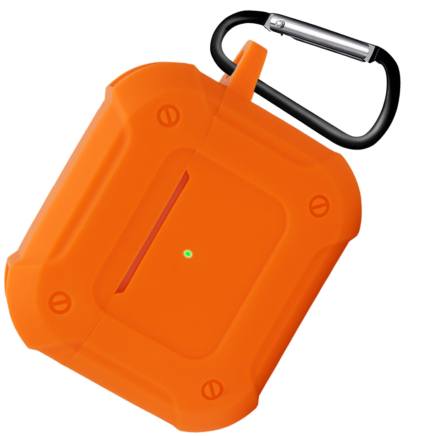 AirPods 3 Hoesje Shock Proof Case Siliconen met Clip - Oranje