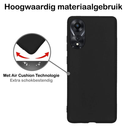 OPPO A78 5G Hoesje Siliconen - Zwart