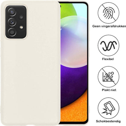 Samsung A52 Hoesje Siliconen Backcover Lichtgewicht - Wit