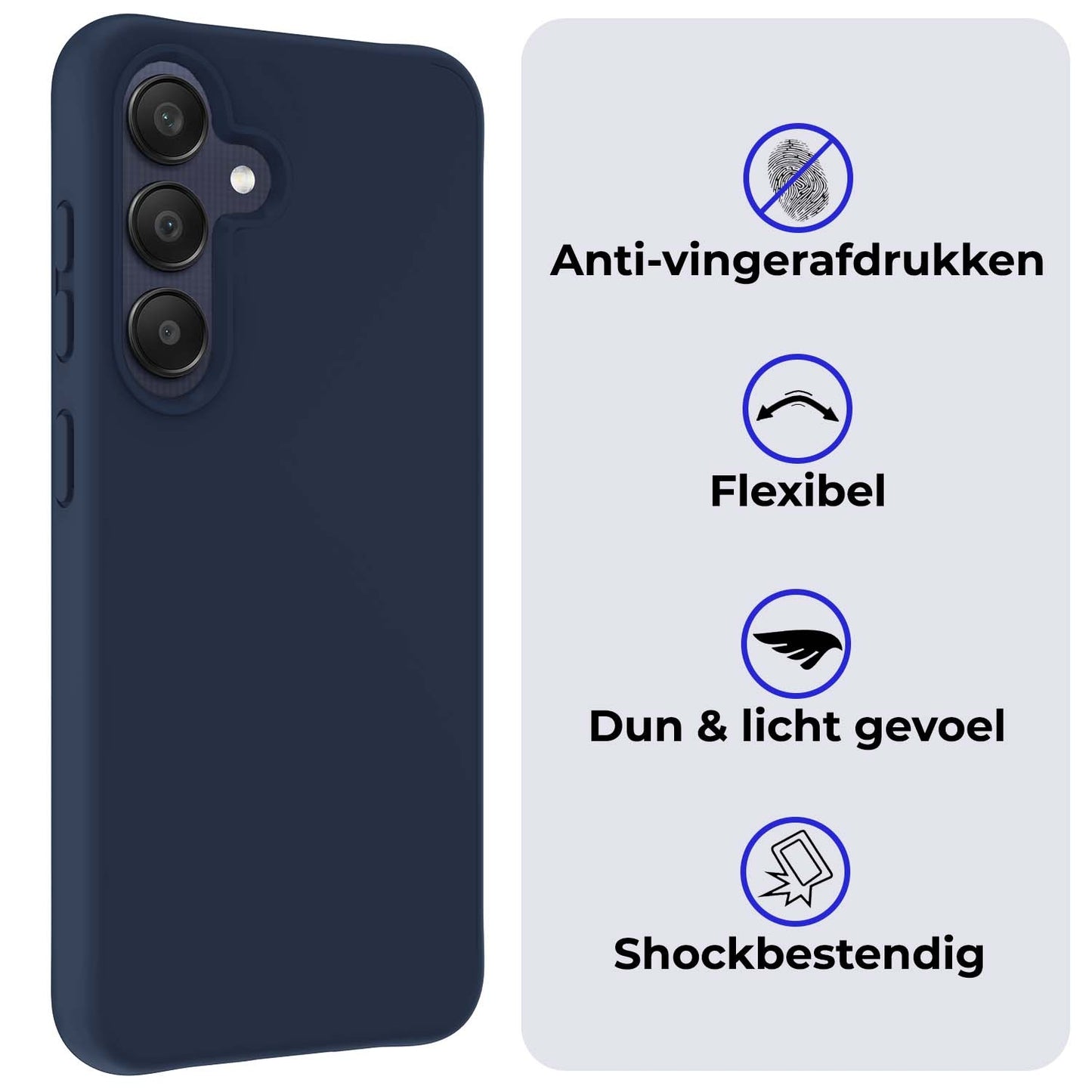 Samsung A25 Hoesje Siliconen - Donkerblauw