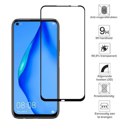 Huawei P40 Lite Screenprotector Gehard Glas - Full Screen