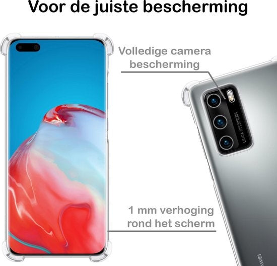 Huawei P40 Hoesje Shock Proof Siliconen - Transparant