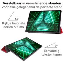 Lenovo Tab M10 FHD Plus 2nd Gen Trifold Bookcase Hoes - Rood