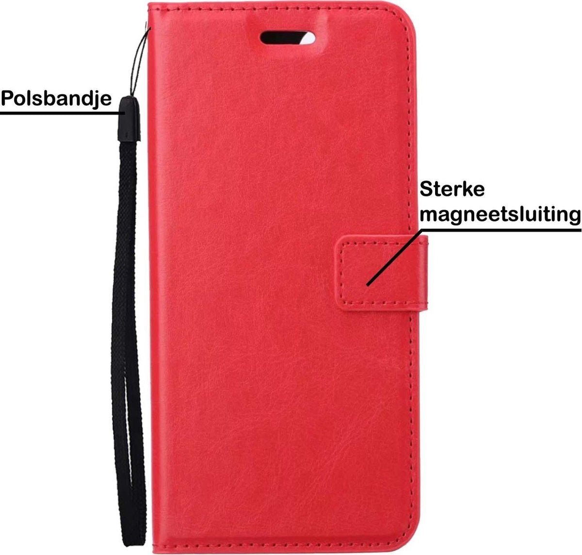 Samsung A32 5G Hoesje Book Case Kunstleer - Rood