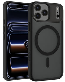 iPhone 17 Pro Max Hoesje Geschikt voor Magsafe Backcover Shockproof - Zwart