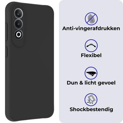 OnePlus Nord CE 4 Hoesje Siliconen Backcover Lichtgewicht - Zwart