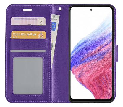 Samsung A53 Hoesje Book Case Kunstleer - Paars